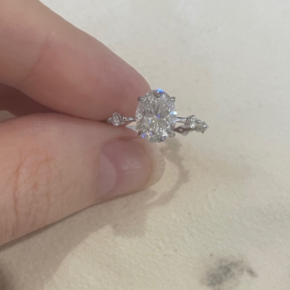 The Mila Ring - 2ct+ Oval Moissanite Ring - Picture 10 of 15